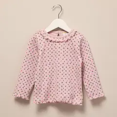 YAMP - Polera Manga Larga Algodón Flores Bebé Niña