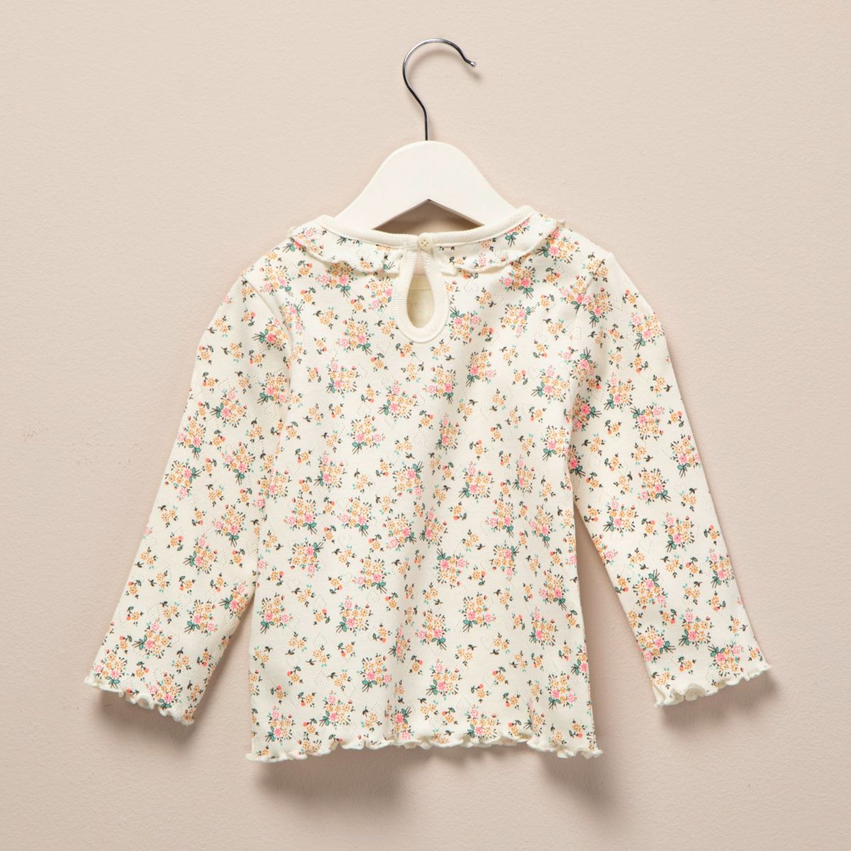 YAMP - Polera Manga Larga Algodón Flores Bebé Niña Yamp