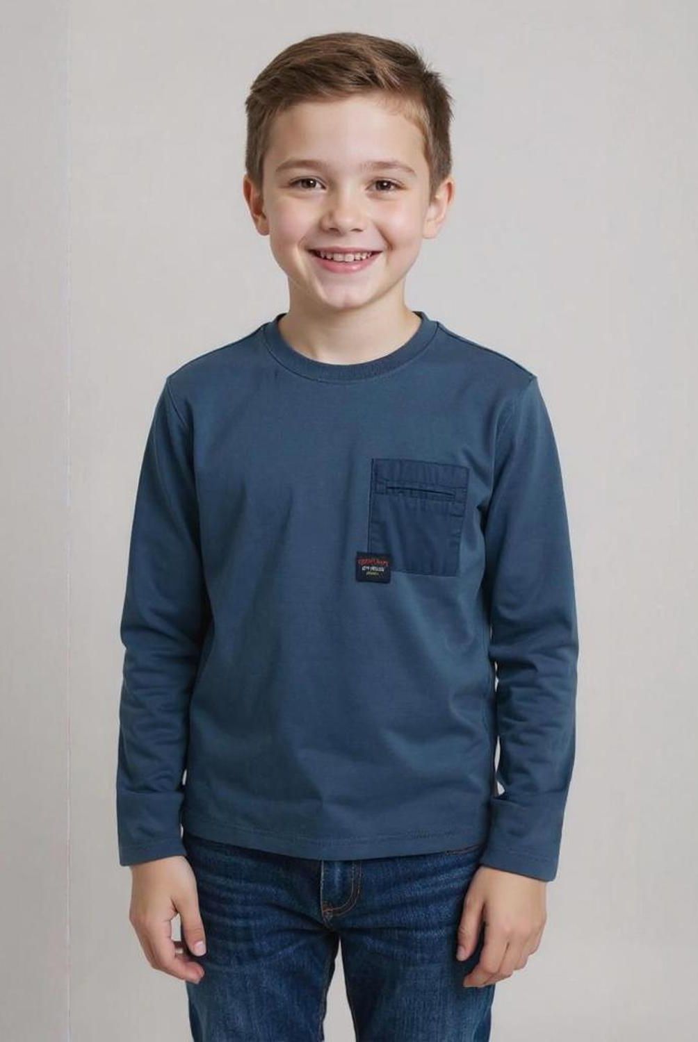 YAMP - Polera Manga Larga Algodón Yamp Niño Diseño Casual