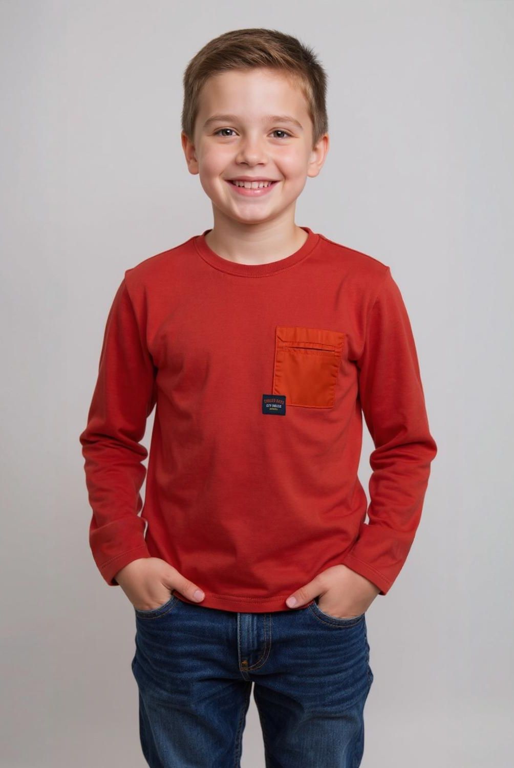 YAMP - Polera Manga Larga Algodón Yamp Niño Diseño Casual