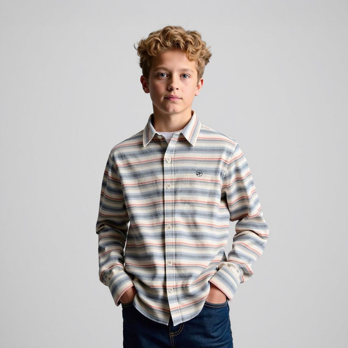 DOO AUSTRALIA - Camisa Manga Larga a Rayas Algodón Niño Doo Australia