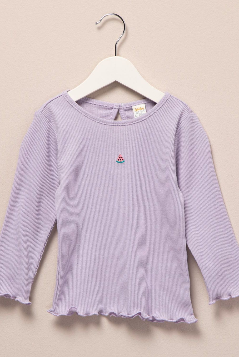 YAMP - Polera Manga Larga Yamp Bebé Niña Polialgodón Diseño Liso