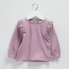 YAMP - Polera Manga Larga Bebé Niña Algodón Diseño Liso