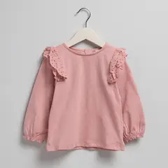 YAMP - Polera Manga Larga Bebé Niña Algodón Diseño Liso