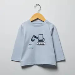 YAMP - Polera Manga Larga Estampada Bebé Niño Algodón