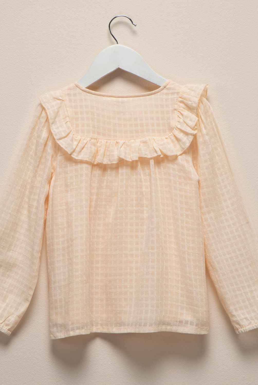 YAMP - Blusa Algodón Manga Larga Diseño Cuadros Niña Yamp