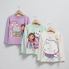 LA CASA DE GABBY - Pack De 3 Poleras Niña