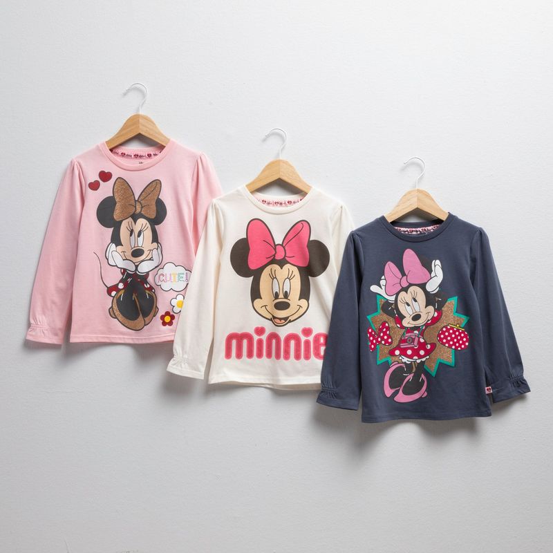 MINNIE - Pack de 3 Poleras Niña Minnie
