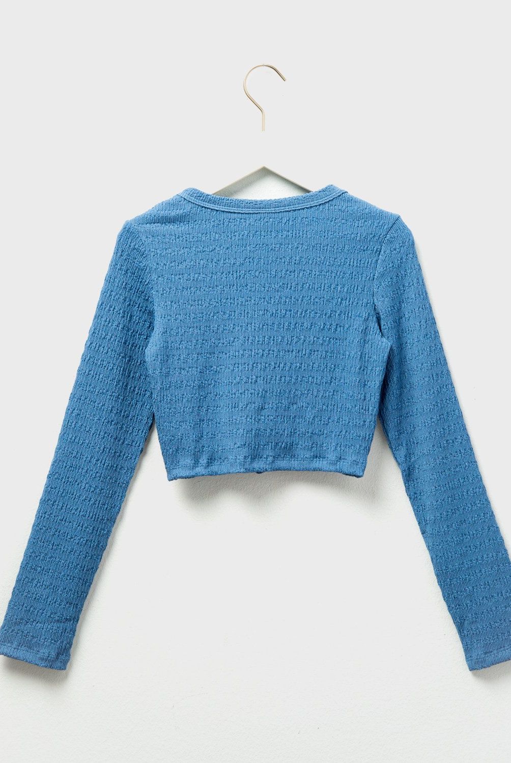 DOO AUSTRALIA - Polera Crop Texturada Manga Larga Niña Doo Australia