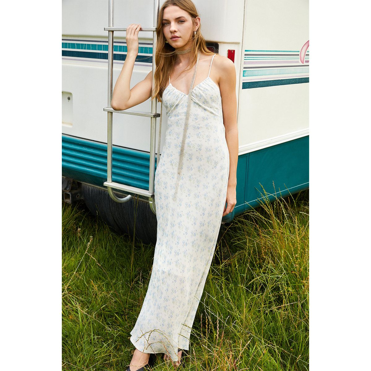 SYBILLA - Vestido Largo Mujer Sybilla Casual Flores
