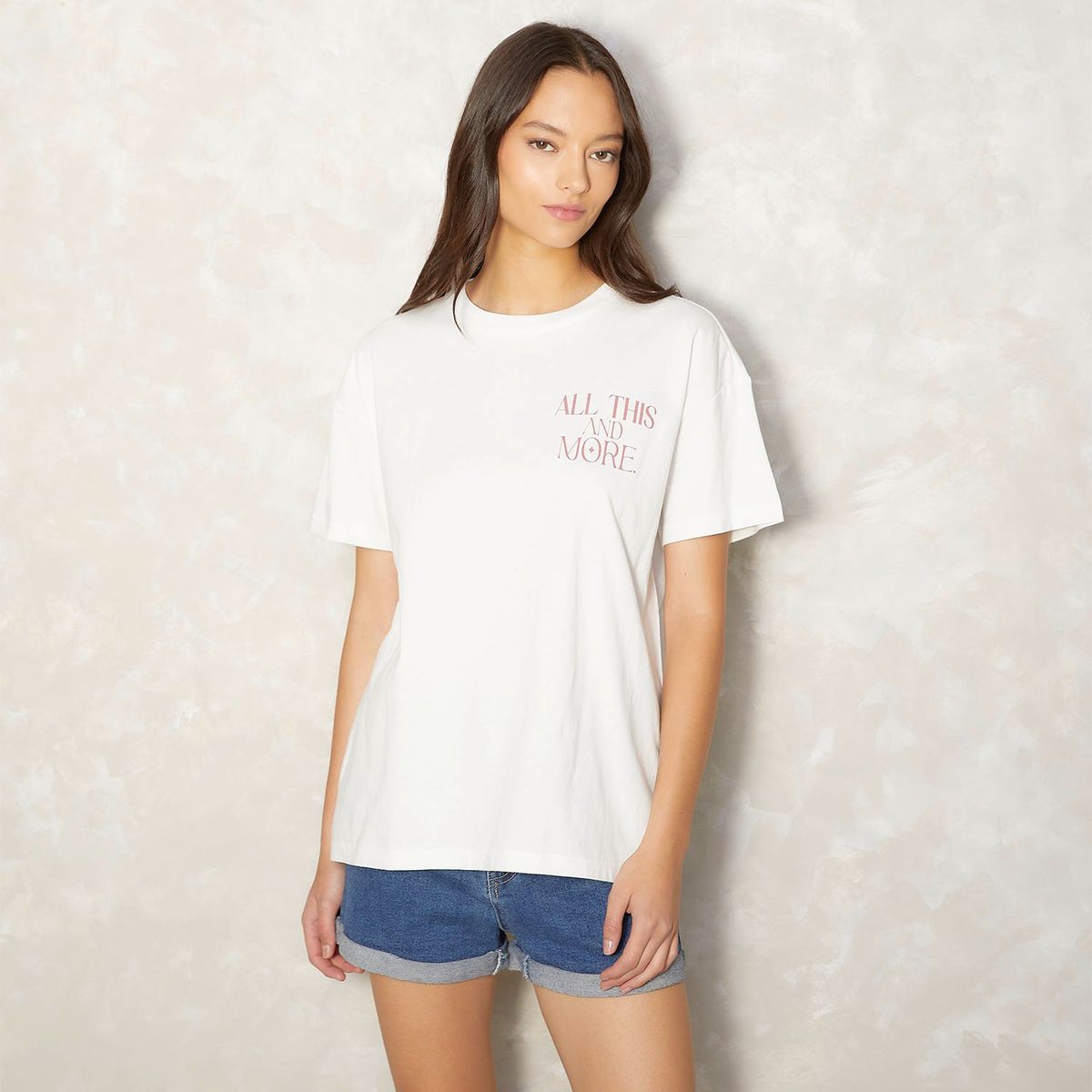 SYBILLA - Polera Sybilla Mujer Algodón Estampada Manga Corta