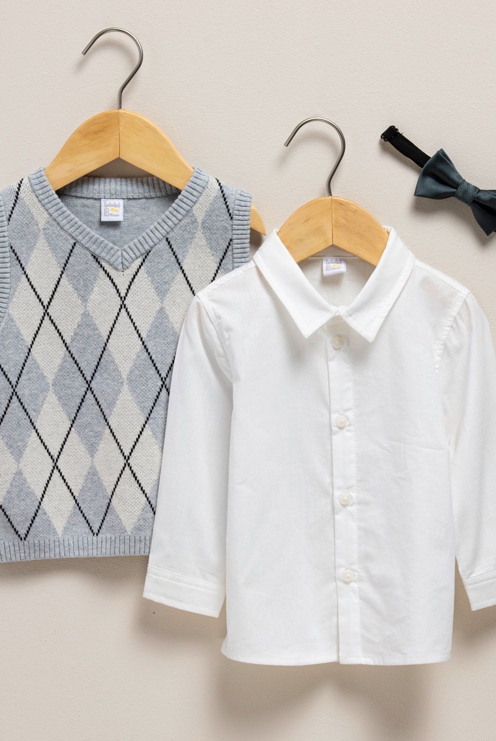 YAMP - Conjunto Chaleco, Camisa Y Corbatin Bebé Niño Yamp