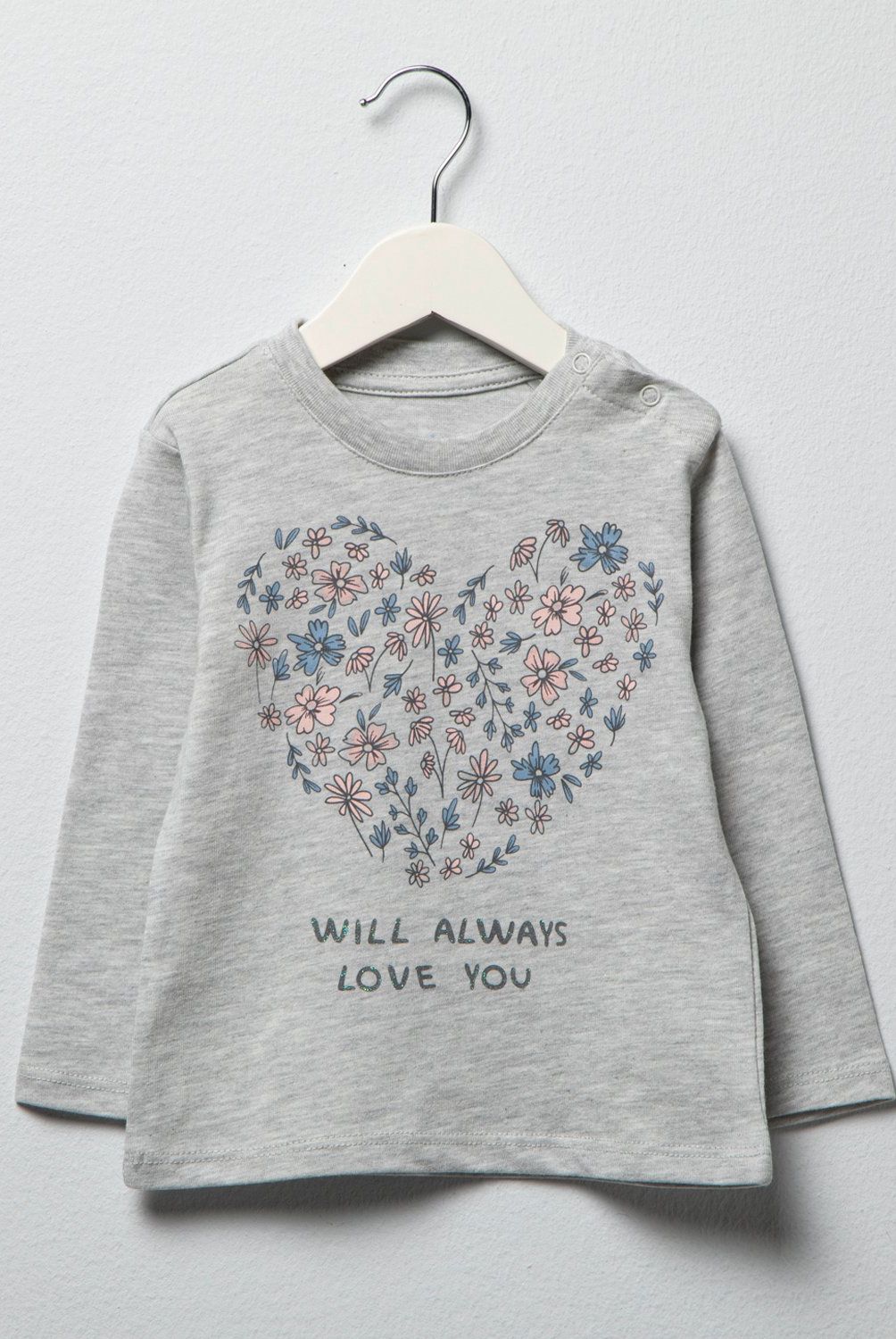YAMP - Polera Manga Larga Yamp Bebé Niña Algodón Estampada