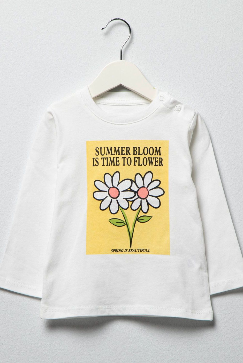 YAMP - Polera Manga Larga Yamp Bebé Niña Algodón Estampada