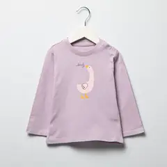 YAMP - Polera Manga Larga Bebé Niña Algodón Estampada