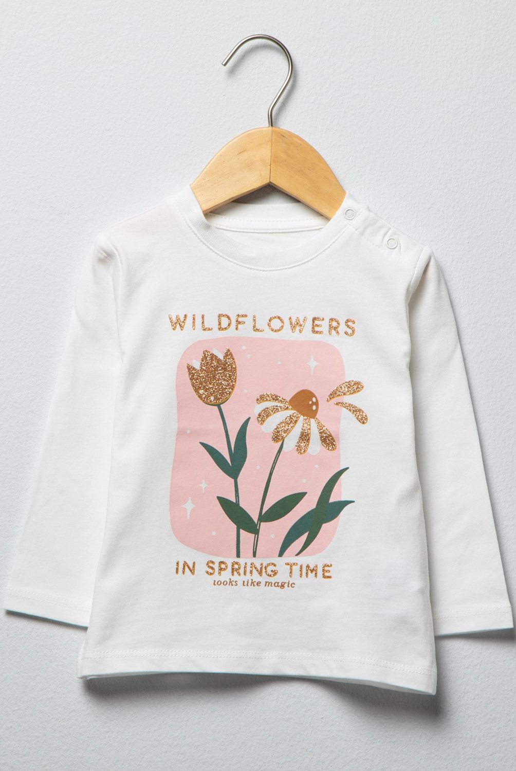 YAMP - Polera Manga Larga Yamp Bebé Niña Algodón Estampada