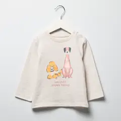 YAMP - Polera Manga Larga Bebé Niña Algodón Estampada