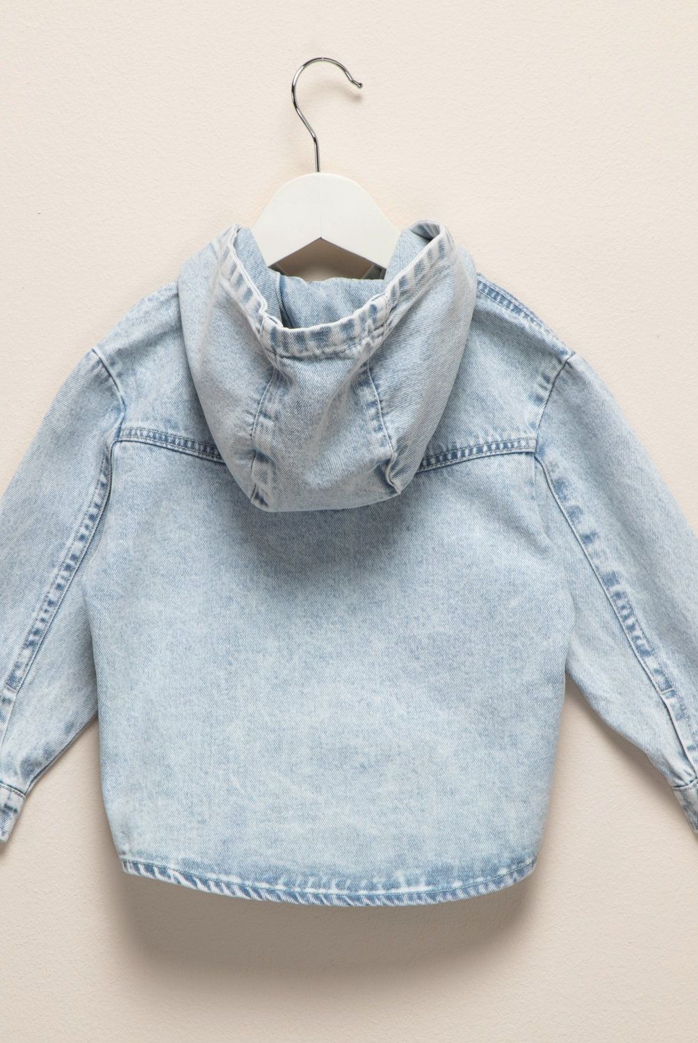 YAMP - Camisa Denim Con Gorro Yamp Bebé Niño Manga Larga Casual