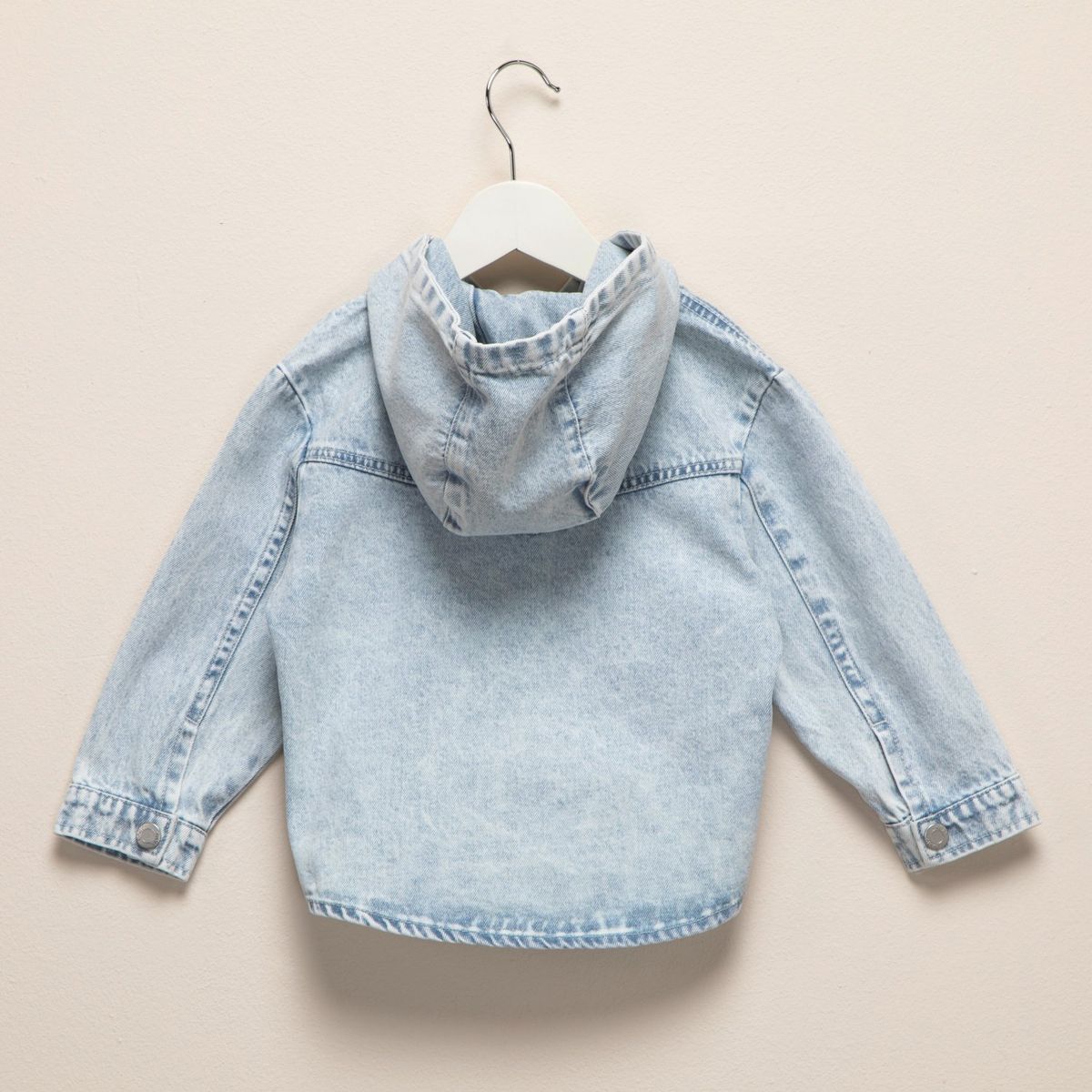 YAMP - Camisa Denim Con Gorro Yamp Bebé Niño Manga Larga Casual