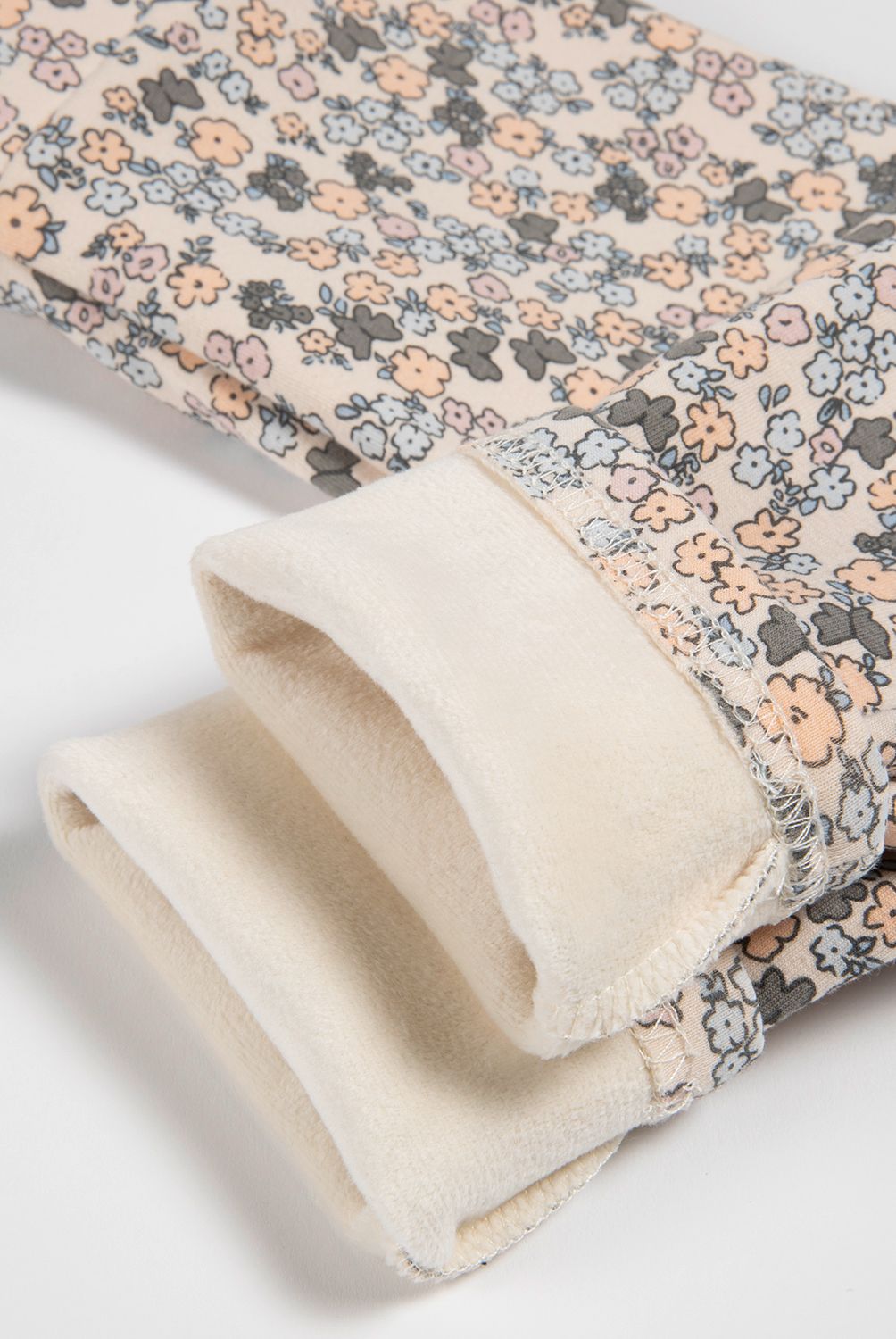 YAMP - Calza Interior Plush Bebé Niña Yamp Polialgodón Diseño Flores