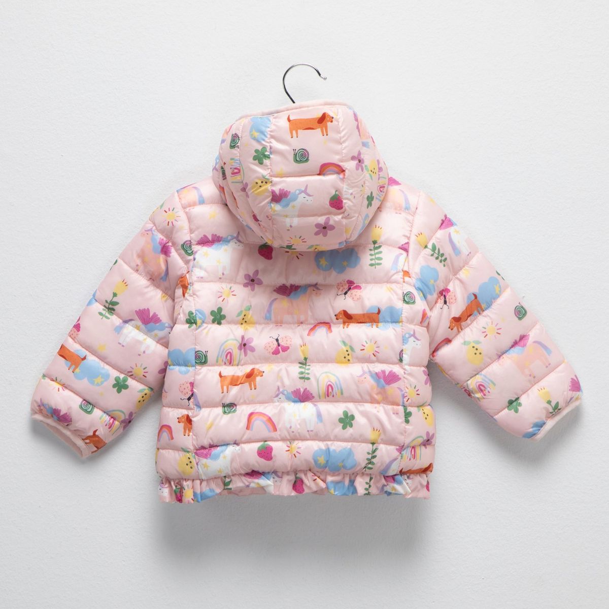 YAMP - Parka Yamp Casual Estampada Con Gorro Bebé Niña