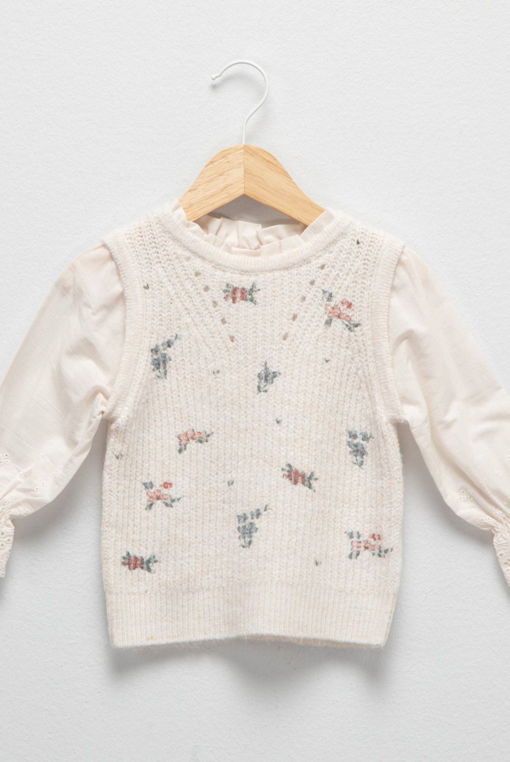 YAMP - Sweater Yamp con Chaleco Acrílico Manga Larga Bebé Niña