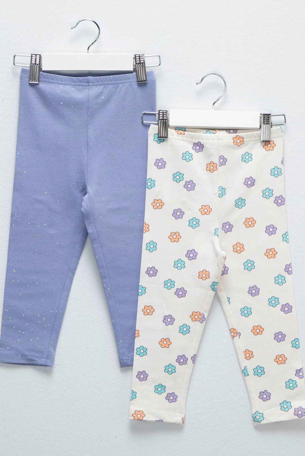 YAMP - Calzas Yamp Pack de 2 Algodón Estampado Bebé Niña