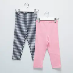 YAMP - Calzas Pack de 2 Algodón Estampado Bebé Niña