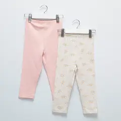 YAMP - Calzas Pack de 2 Algodón Estampado Bebé Niña