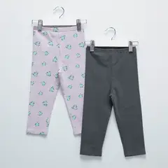 YAMP - Calzas Pack de 2 Algodón Estampado Bebé Niña