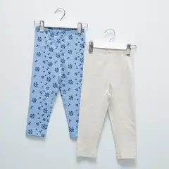 YAMP - Calzas Pack de 2 Algodón Estampado Bebé Niña