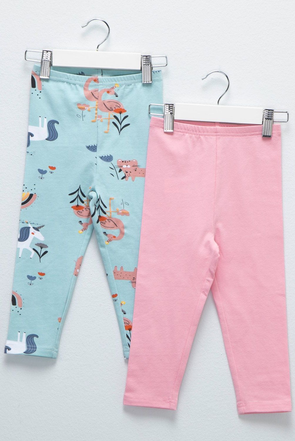 YAMP - Calzas Yamp Pack de 2 Algodón Estampado Bebé Niña