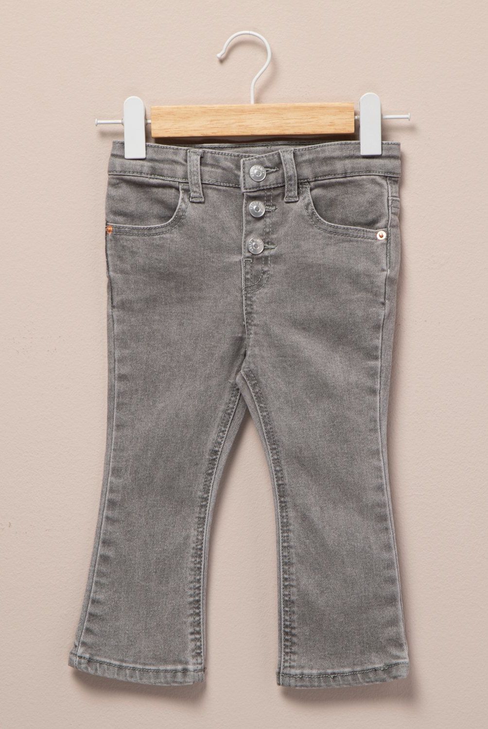 YAMP - Pantalón Casual Flare Yamp Bebé Niña Algodón Gris