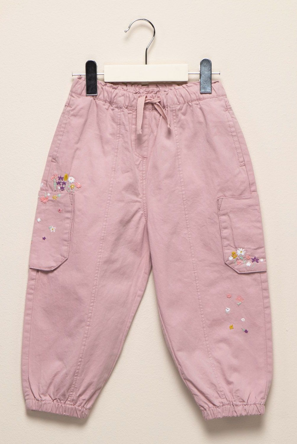 YAMP - Pantalón Cargo Yamp Bebé Niña 100% Algodón Diseño Floral