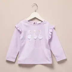 YAMP - Polera Manga Larga Algodón Bebé Niña Estampada