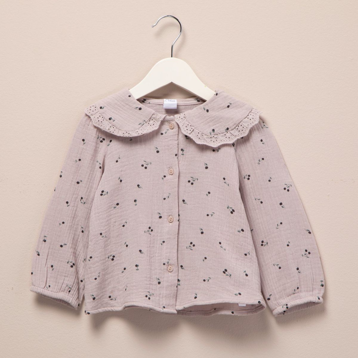 YAMP - Blusa Manga Larga Algodón Estampado Floral Bebé Niña Yamp