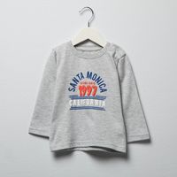 Polera Manga Larga Estampada Bebé Niño Algodón