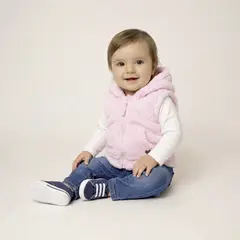 YAMP - Polerón Peludo Sin Mangas Bebé Niña