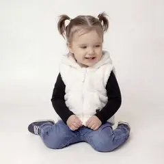 YAMP - Polerón Peludo Sin Mangas Bebé Niña