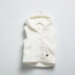 YAMP - Polerón Peludo Sin Mangas Bebé Niña con Gorro