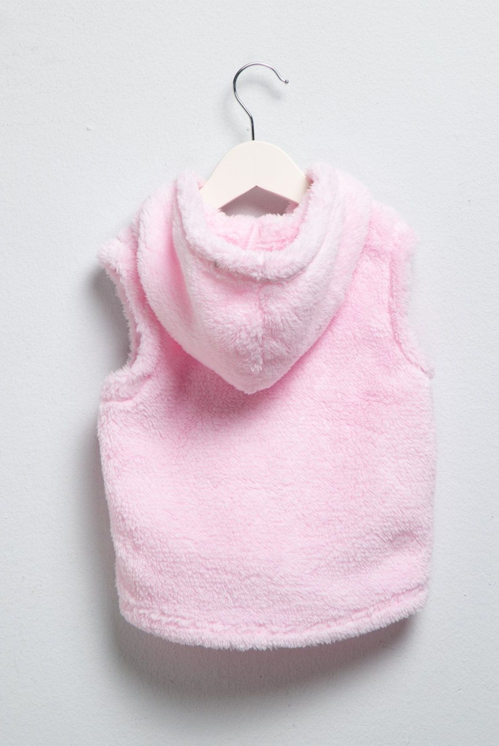 YAMP - Polerón Peludo Sin Mangas Bebé Niña Yamp con Gorro
