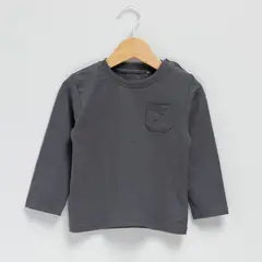 YAMP - Polera Manga Larga Bebé Niño Algodón Diseño Liso