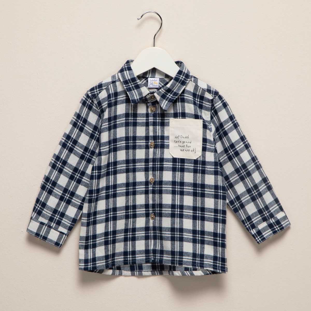YAMP - Camisa a Cuadros Yamp Bebé Niño Manga Larga Algodón
