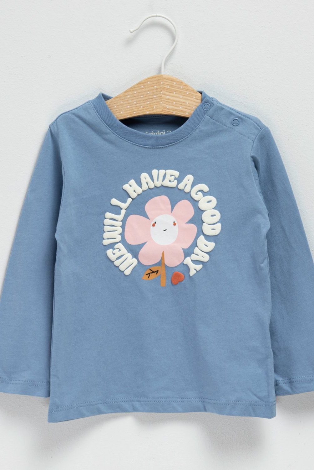 YAMP - Set de 3 Poleras Manga Larga Bebé Niña Yamp Algodón Estampadas