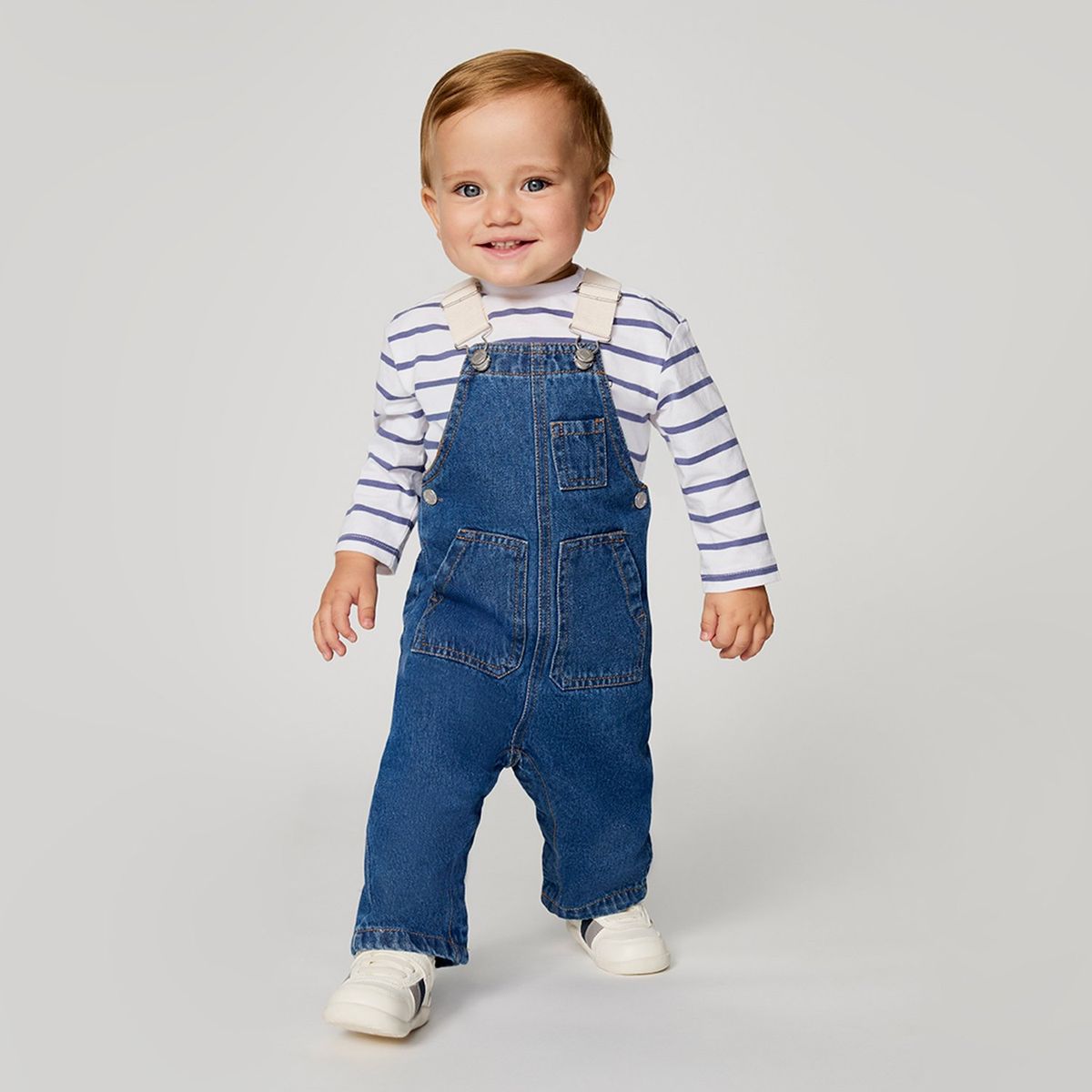 YAMP - Jardinera Yamp Casual 100% Algodón Bebé Niño Estampada