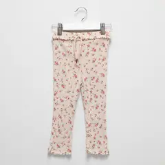 YAMP - Pantalón Casual Flare con Diseño Floral Bebé Niña Algodón