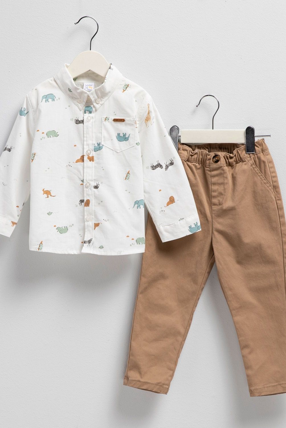 YAMP - Conjunto Camisa Más Pantalón Bebé Niño Yamp Estampado Animales