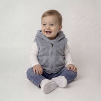 Polerón Peludo Sin Mangas Bebé Niño