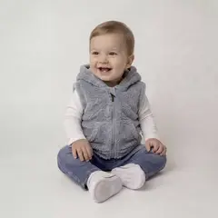 YAMP - Polerón Peludo Sin Mangas Bebé Niño