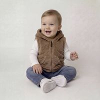 Polerón Peludo Sin Mangas Bebé Niño